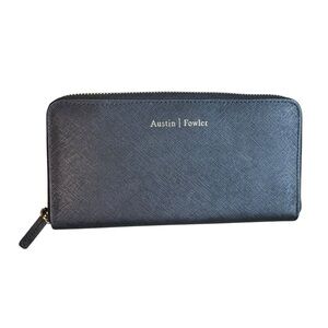 Austin Fowler Marie Wallet Black Leather MSRP $188 I3